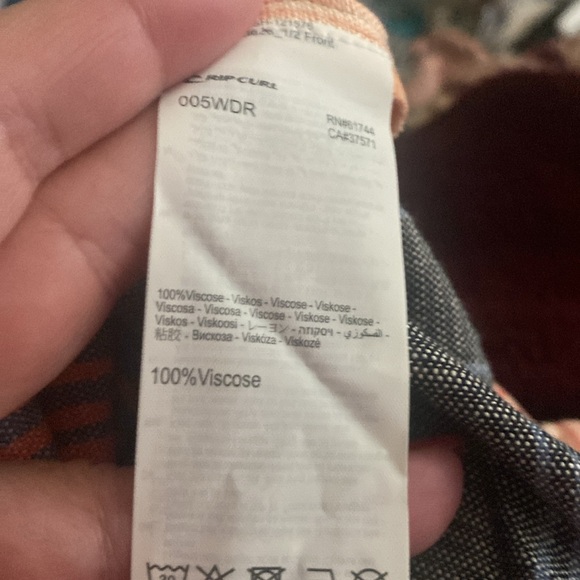 🆕 Rip curl Melting Waves Stripe Cover Up. Size XL. NWT - Picture 6 of 8